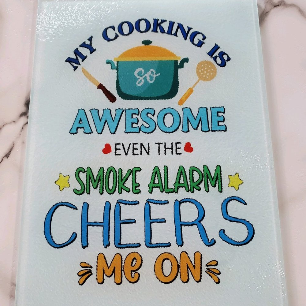 My cooking is so awesome Glass Cutting Board